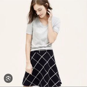 LOFT Windowpane plaid skirt 6